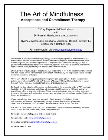 Acceptance and Commitment Therapy