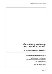 Synopse Gestaltungssatzung Tebbin - clauertstadt-trebbin.de