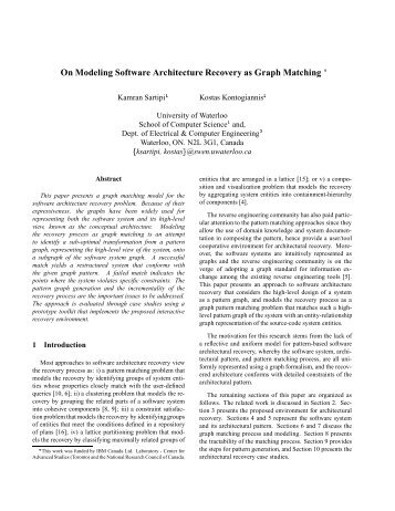 On Modeling Software Architecture Recovery as Graph Matching