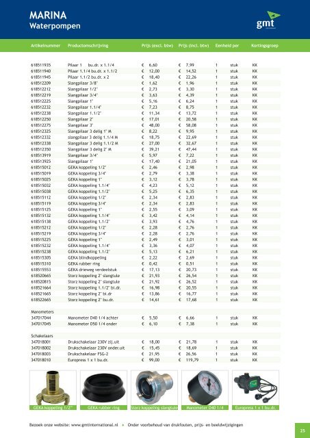 GMT INTERNATIONAL BV 8 - Water- en Dieselpompen