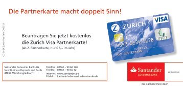 Zusatzkartenantrag - Santander Consumer Bank