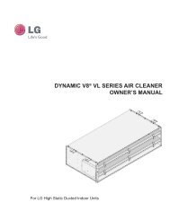 dynamic v8® vl series air cleaner owner's manual - LG-VRF.com