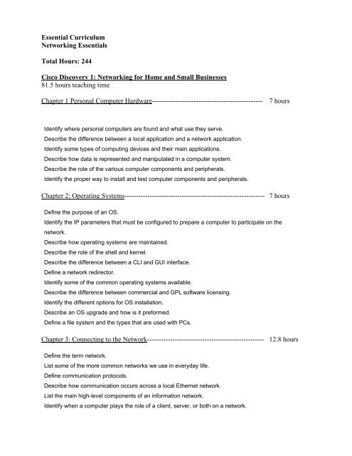 Networking Essentials