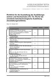 ausbildungsbeirat beton - Deutscher Beton- und Bautechnik-Verein eV