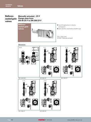 Bellows- sealed gate valves