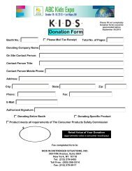 Donation Form - ABC Kids Expo