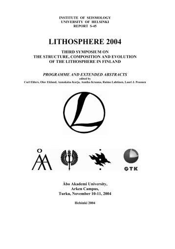 LITHOSPHERE 2004 - Helsinki.fi