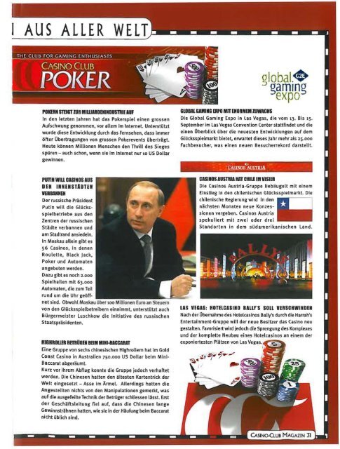 CASINO-CLUB Ein - CasinoClub Magazin