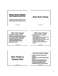 the presentation handouts (pdf) - Music Therapy Maven