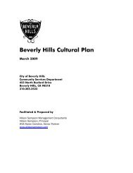 Beverly Hills Cultural Plan - Los Angeles County Arts Commission