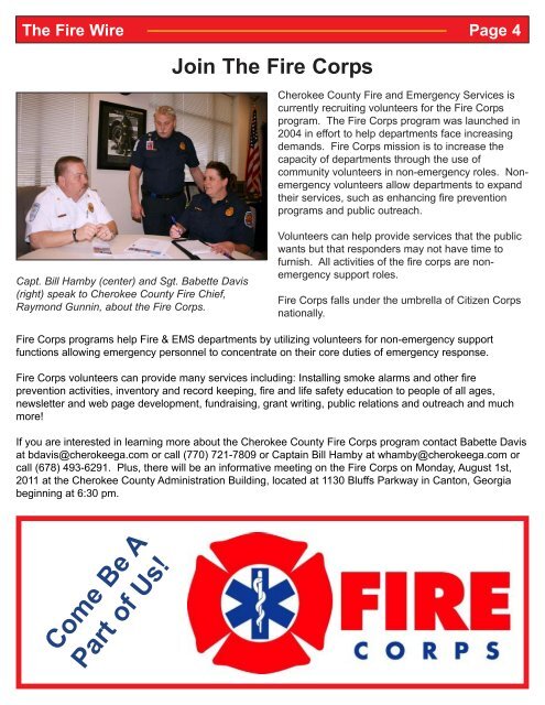 Fire Wire - Cherokee County Fire and Emergency Services