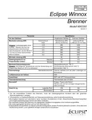 Eclipse Winnox Brenner Modell WX0300 - Burnerparts