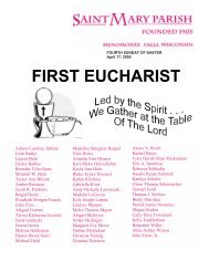 FIRST EUCHARIST - St. Mary Parish