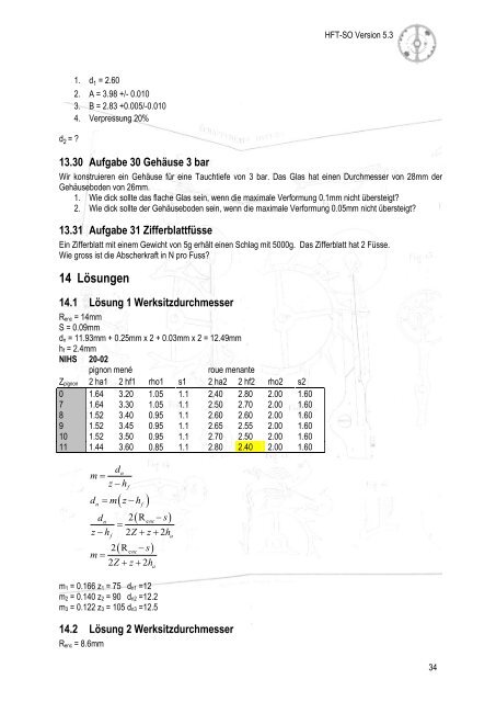 VBA Formelsammlung Aufgaben und LÃ¶sungen - Watchmaking