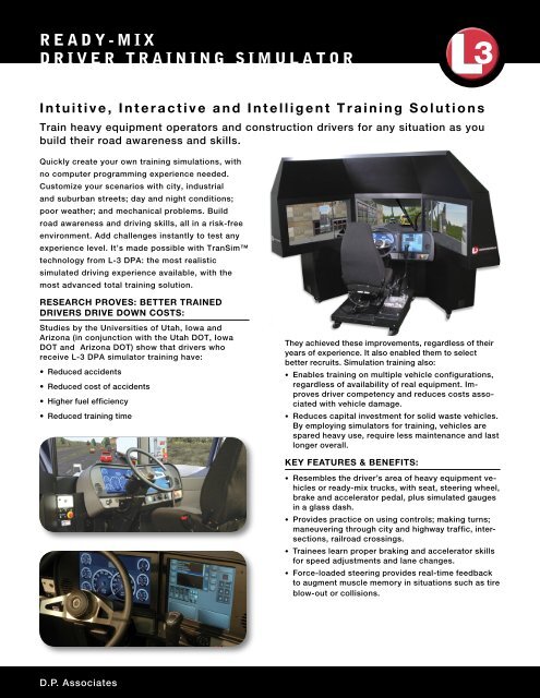 Driving simulator for research and training