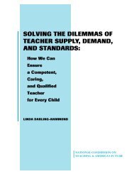 solving the dilemmas of teacher supply, demand, and standards