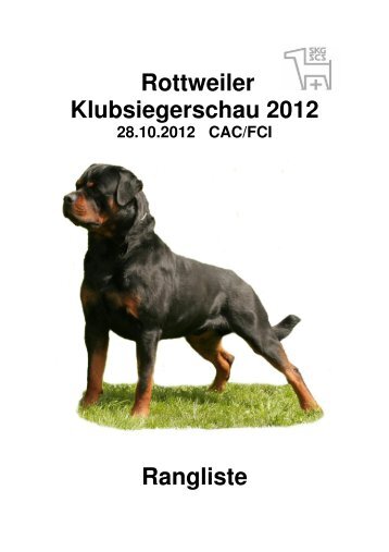 Rottweiler Klubsiegerschau 2012 Rangliste - Schweizerischer ...