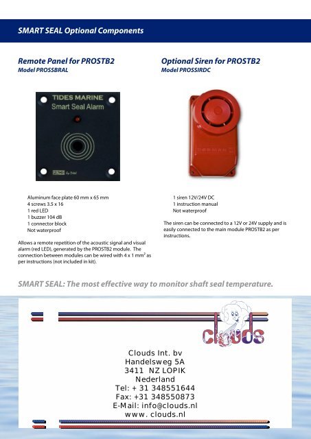 SMART SEAL Overheat Alarm System includes - CLOUDS.NL