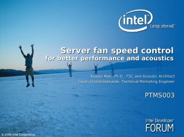 Server fan speed control