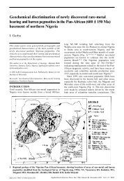 Geochemical discrimination of newly discovered rare-metal bearing ...