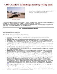 COPA Guide to estimating aircraft operating costs