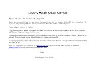 Liberty Middle School Softball - Edwardsville School District 7
