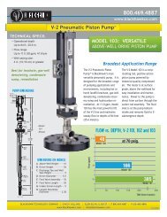 V-2 Pneumatic Piston Pump 103 [PDF] - Blackhawk Environmental ...