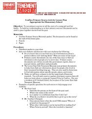 Confino Primary Source Activity Lesson Plan - Lower East Side ...