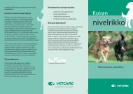 Katso Koiran nivelrikko -esite pdf tästä. - Vetcare