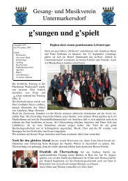 g'sungen und g'spielt - GMV Untermarkersdorf