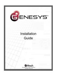 GENESYS Installation Guide - Vitech Corporation