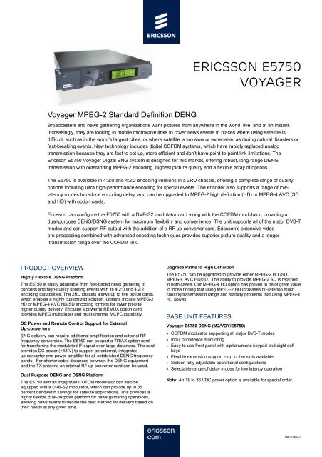 Ericsson E5750 Voyager - PSQ Technologies Inc.