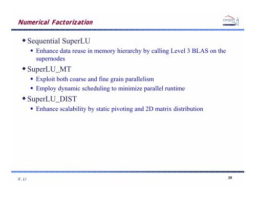 SuperLU: Sparse Direct Solver