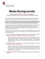 Media Backgrounder - Long Range Plan for Mathematical and ...