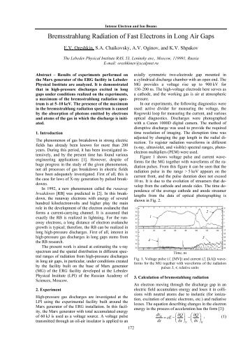 Bremsstrahlung Radiation of Fast Electrons in Long Air Gaps