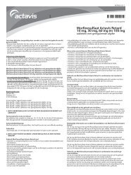 Morfinesulfaat Actavis Retard 10 mg, 30  mg, 60 mg en 100 mg