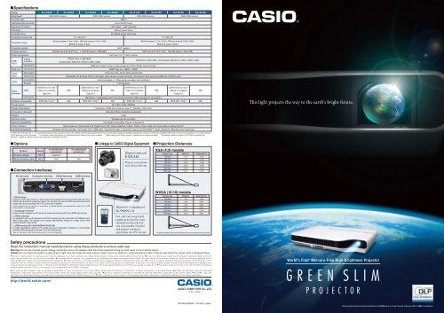 Projector Brochure.pdf Full range projector brochure (.pdf, 1.83mb) - CasioEd