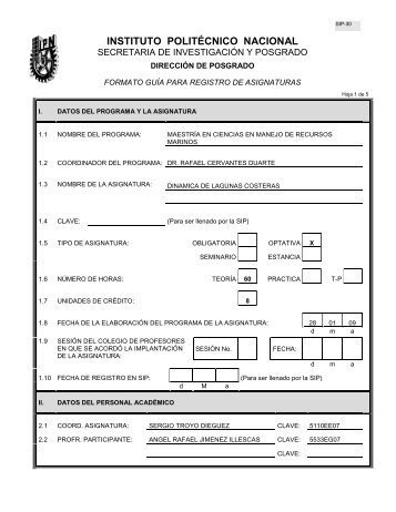 DinÃ¡mica de lagunas costeras - cicimar - Instituto PolitÃ©cnico Nacional