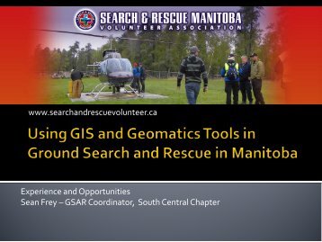 Using GIS and Geomatics Tools in Ground Search and Rescue in ...