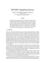 SIP-DSS1 Signalling Gateway - CiteSeerX