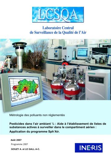 Métrologie des polluants non réglementés Pesticides dans ... - LCSQA