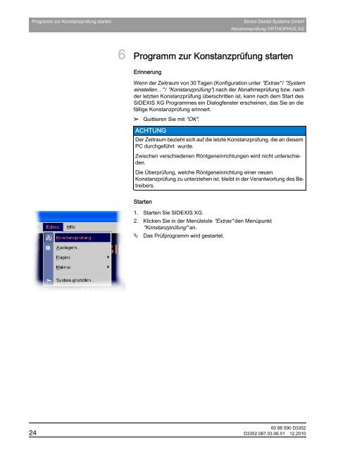 ORTHOPHOS XG - Sirona Support