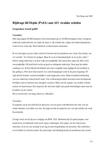 mijn inbreng in dat debat - Staf Depla