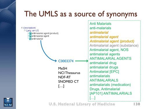 Using SNOMED CT with the UMLS - Medical Ontology Research