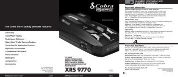 XRS 9770 Manual - Cobra Electronics