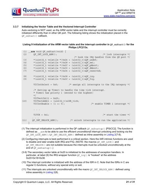 AN QP and ARM7/9 - Quantum Leaps