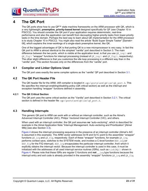 AN QP and ARM7/9 - Quantum Leaps