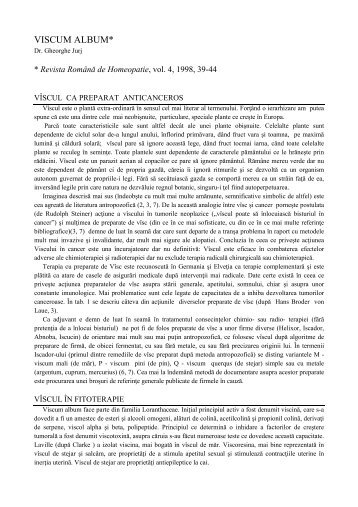 Viscum album.pdf - Dr. Gheorghe Jurj - Homeopatie