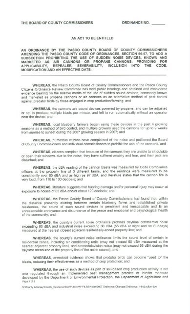 CAO08-0808 Proposed Ordinance - Pasco County Government