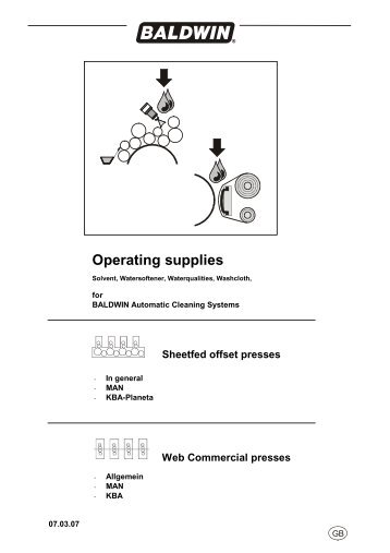 Operating supplies - Baldwin Technology Company, Inc.